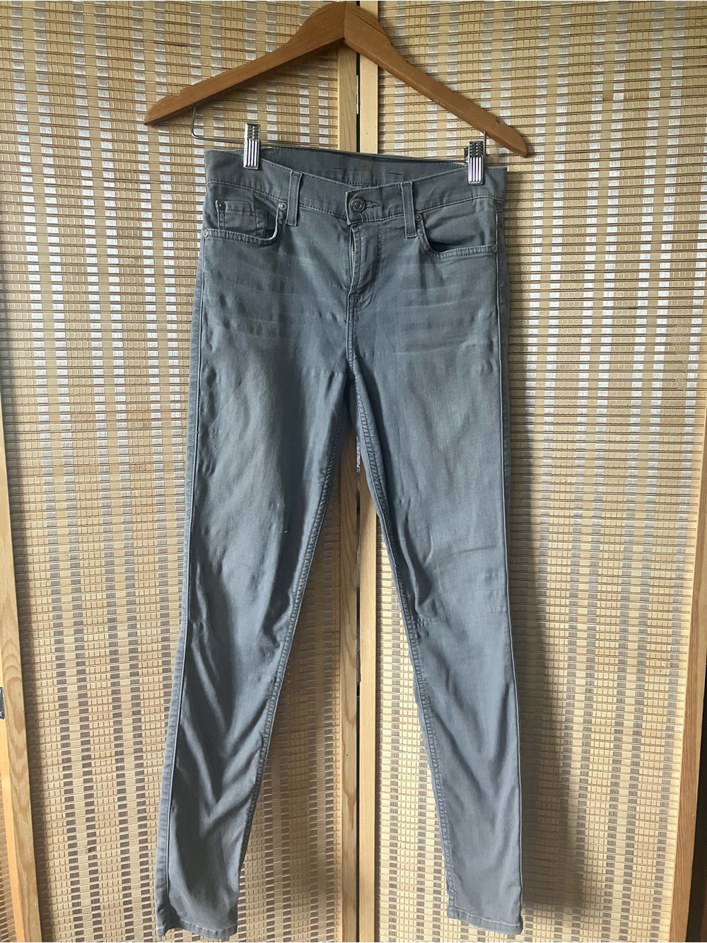 Classic 7 For All Mankind Grey Skinny Jeans – Size 26